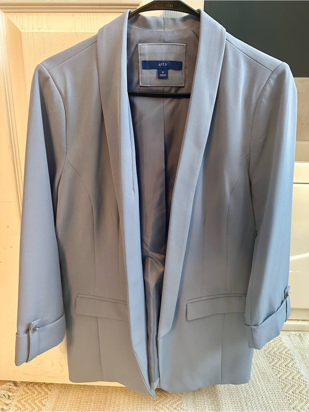 Kohl's Powder Blue Shawl Collar Blazer